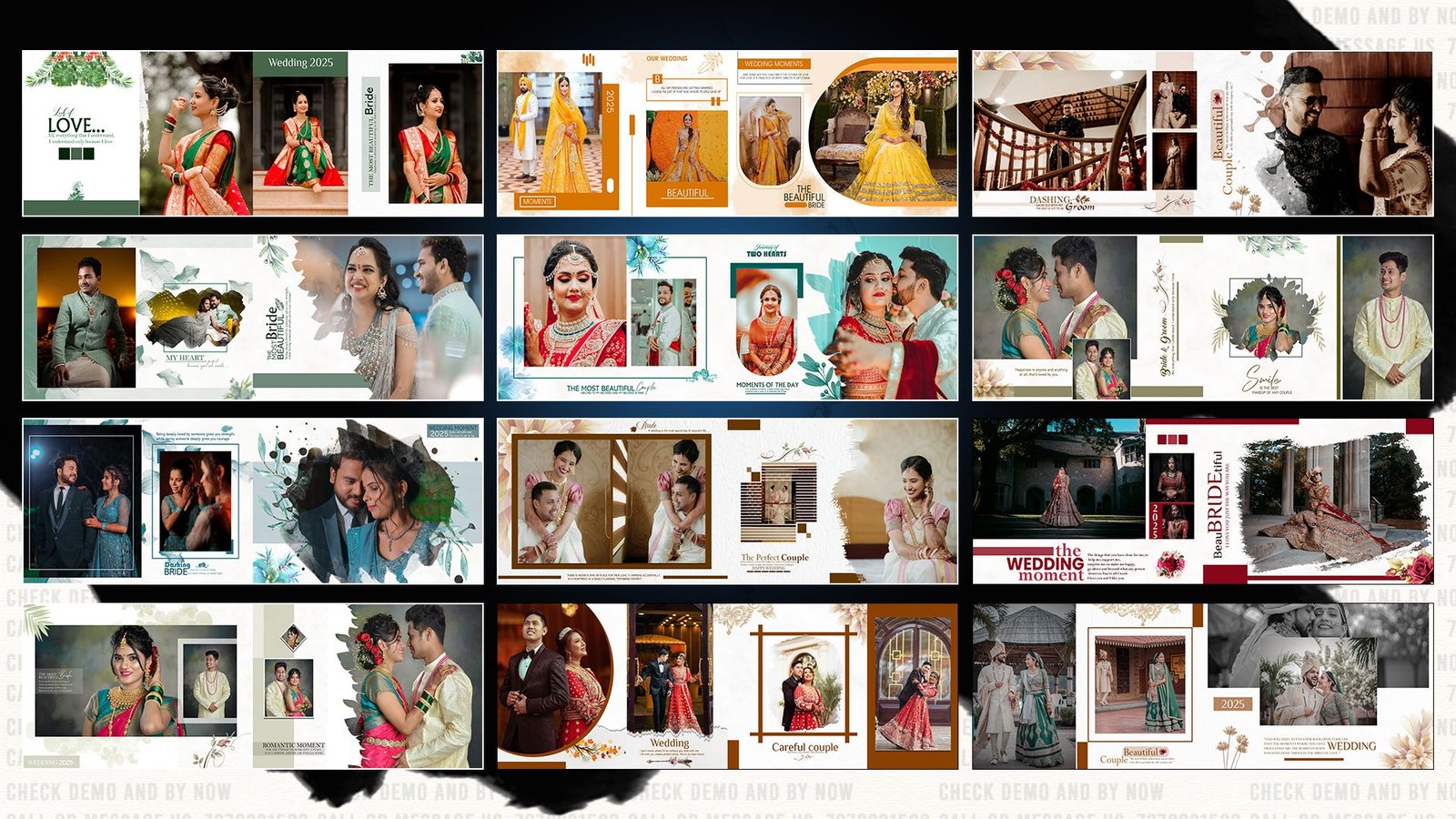 Wedding & reception album layouts