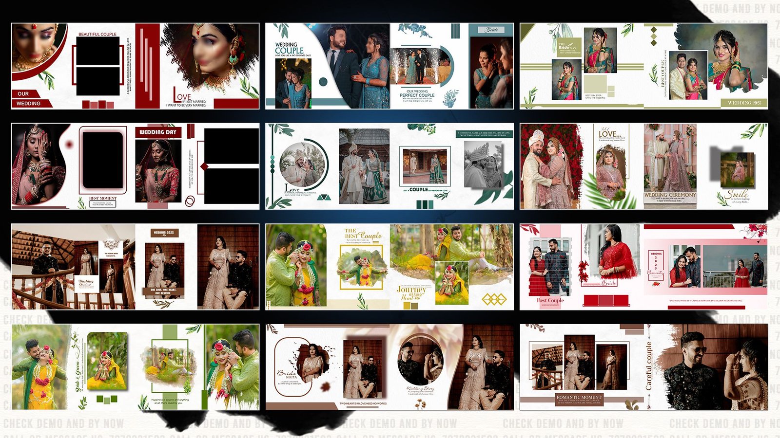 Wedding & reception album layouts