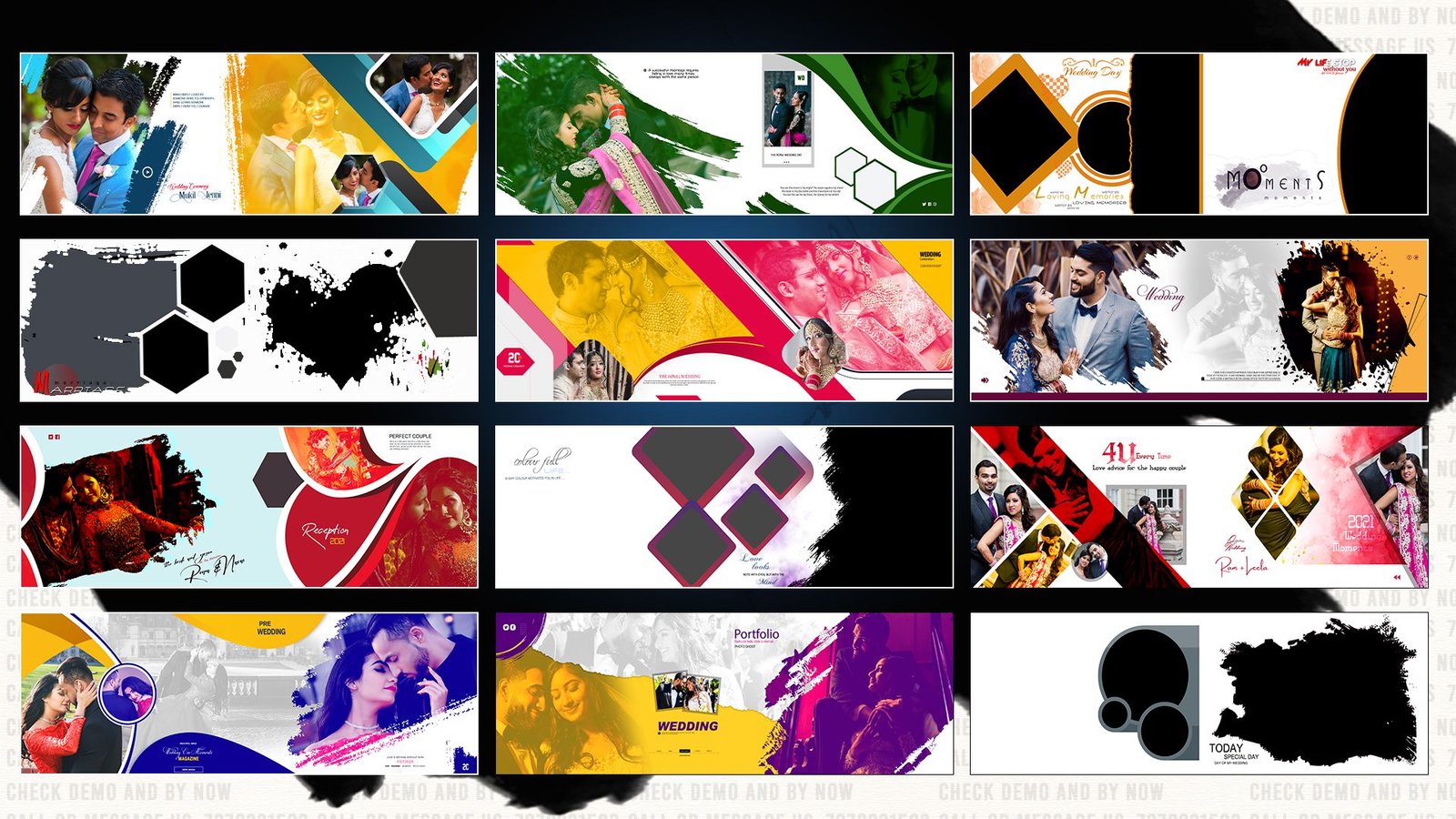 Wedding & reception album layouts