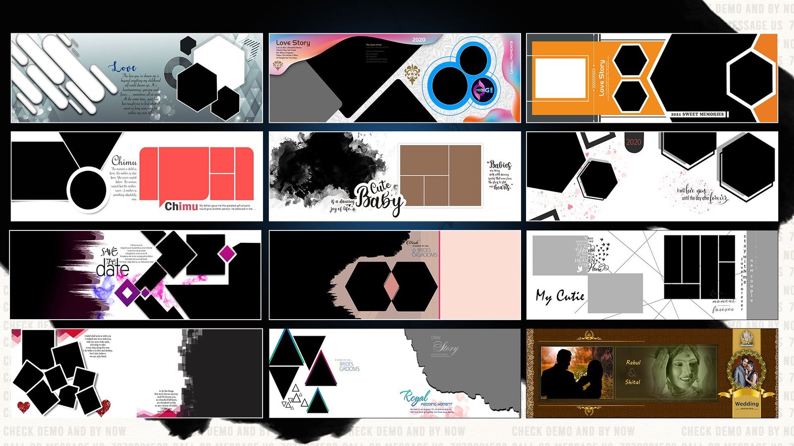 Cute baby album layout